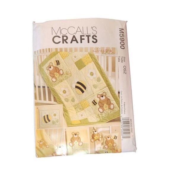McCall's Crafts M5990 Baby Bedding Quilting Pattern Set - Picture 1 of 3